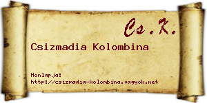 Csizmadia Kolombina névjegykártya